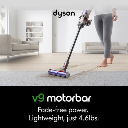 Dyson V9 Motorbar Cordless Vacuum, Cleans Hard Floors and Carpets, Detangles, Converts to Handheld, 100AW, 3 Power Modes, Up to 40 Minutes¹